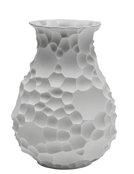Henriette - Rocks Flows White Vase - H 31 cm