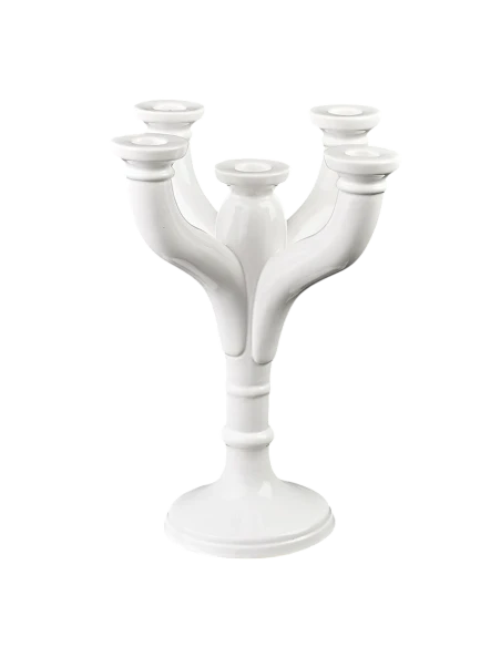 Henriette - Portacandela 5 Braccia Dalì in Ceramica - Bianco