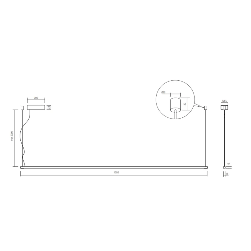 Redo Group - Acrobat Floor / Suspension Lamp - Matt Black