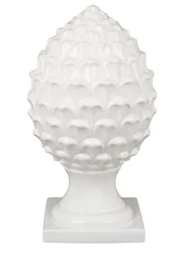 Henriette - Porcelain Pine Cone - White
