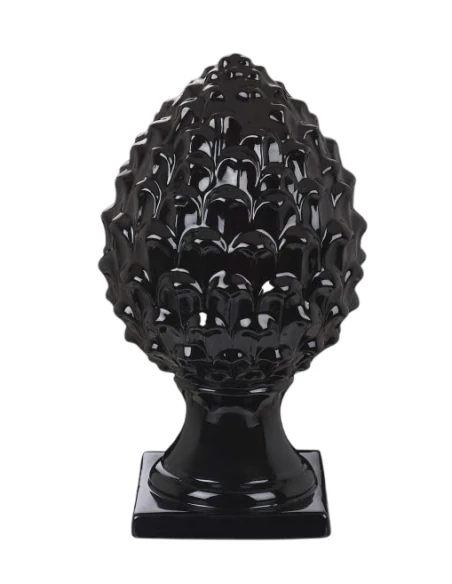 Henriette - Porcelain Pine Cone - Black