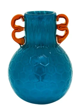 Henriette - Unique Blown Glass Vase - Celestial Blue