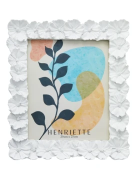 Henriette - White Hibiscus Frame - Ostuni