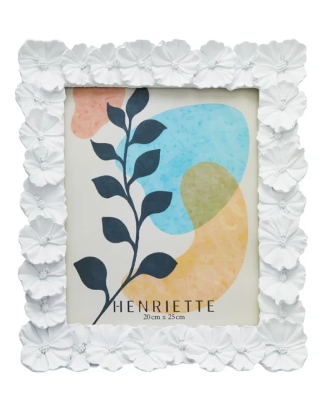 Henriette - White Hibiscus Frame - Ostuni