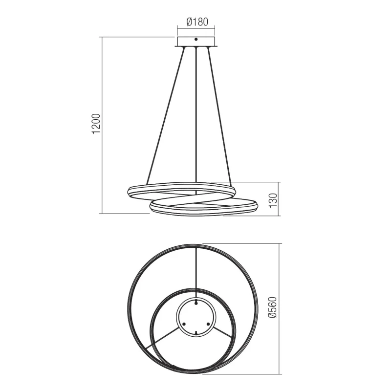 Redo Group - Torsion Lampada a Sospensione - Oro Opaco