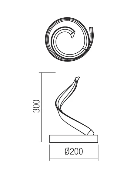 Redo Group - Torsion Table Lamp - Matte White