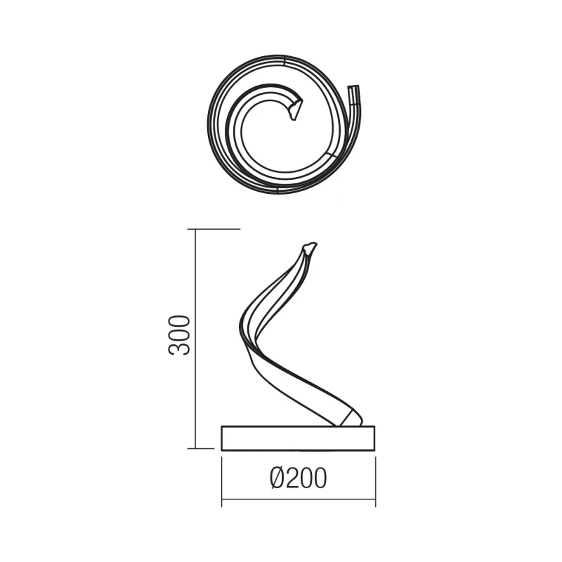 Redo Group - Torsion Table Lamp - Matte Black