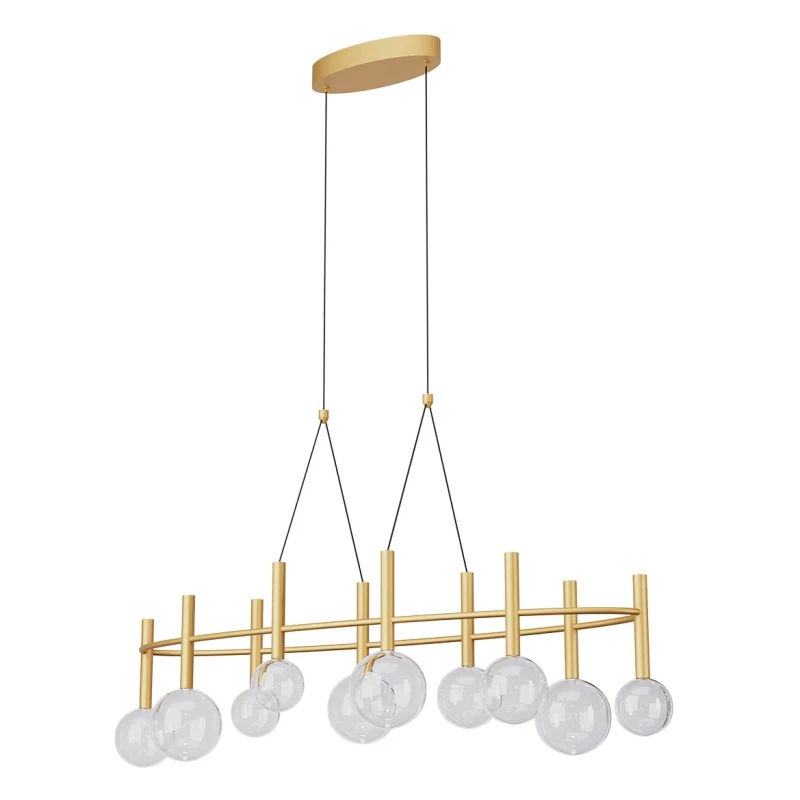 Redo Group - Bolla Lampada a Sospensione Ovale - Oro Opaco