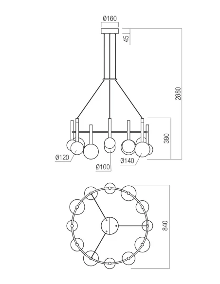 Redo Group - Bolla Circular Pendant Lamp - Coffee
