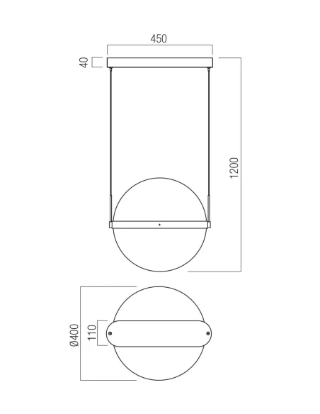 Redo Group - Atlas Pendant Lamp - Brass Gold