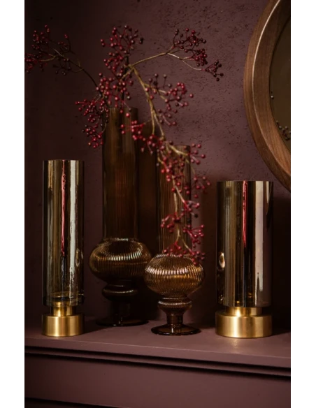 PTMD - Vaso / Portacandele Rotondo Morrible - Ambra