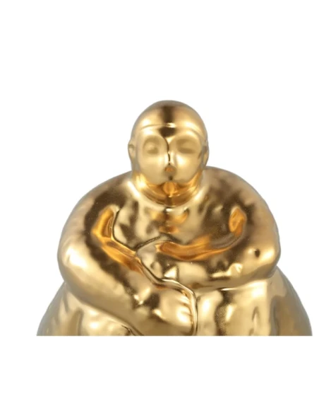 PTMD - Scultura Donna Seduta B Oday - Ceramica Dorata