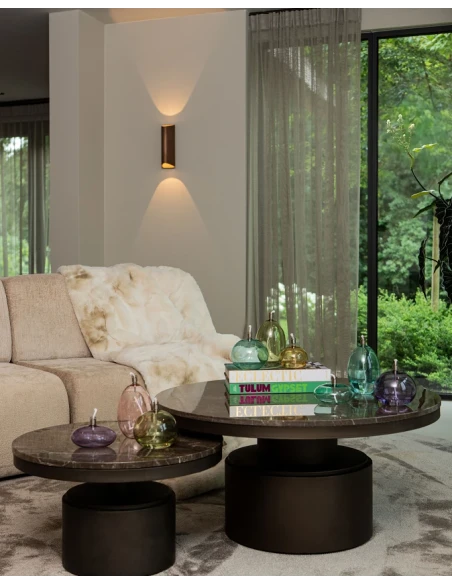 PTMD - Tavolino Breght - Marrone e Nero