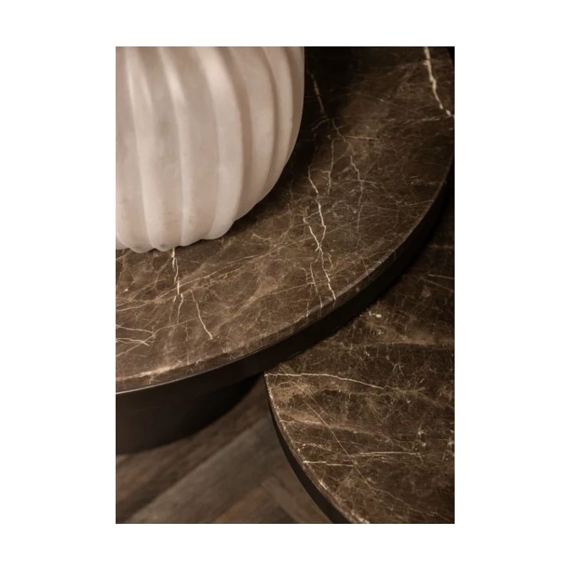 PTMD - Tavolino Breght - Marrone e Nero