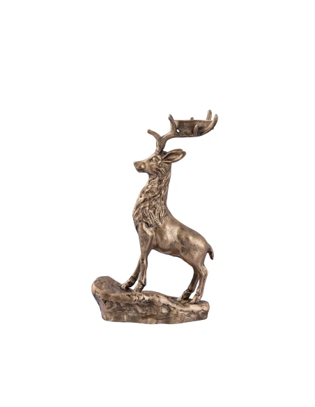 PTMD - Dixon Stag Candle Holder - Brass