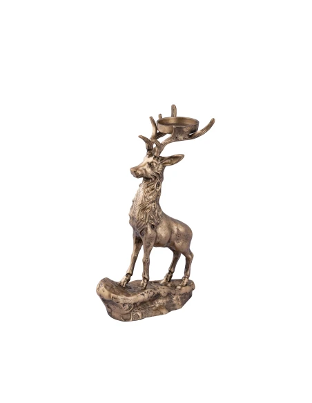 PTMD - Dixon Stag Candle Holder - Brass