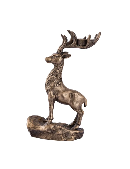 PTMD - Dixon Stag Candle Holder - Brass