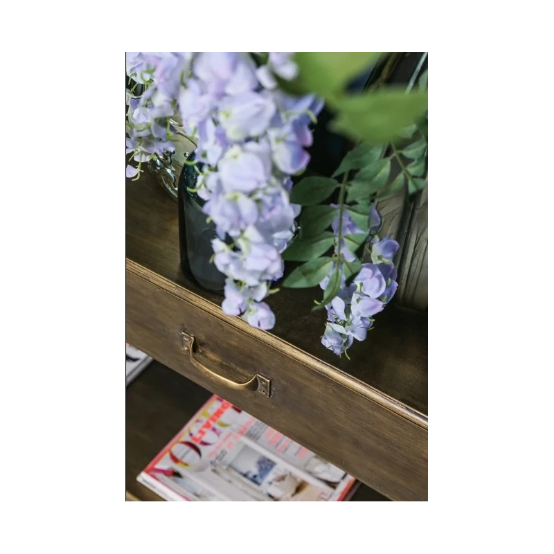 PTMD - Console Table with 2 Drawers - Gold Metal