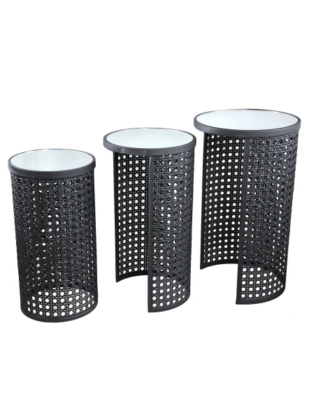 PTMD - Set di 3 Tavolini Jinda - Grigio