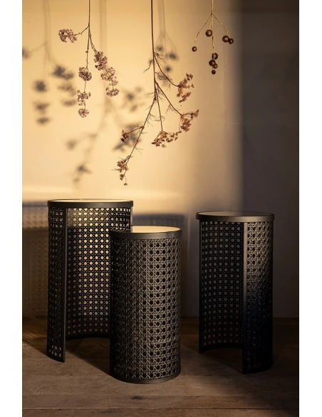 PTMD - Set di 3 Tavolini Jinda - Grigio