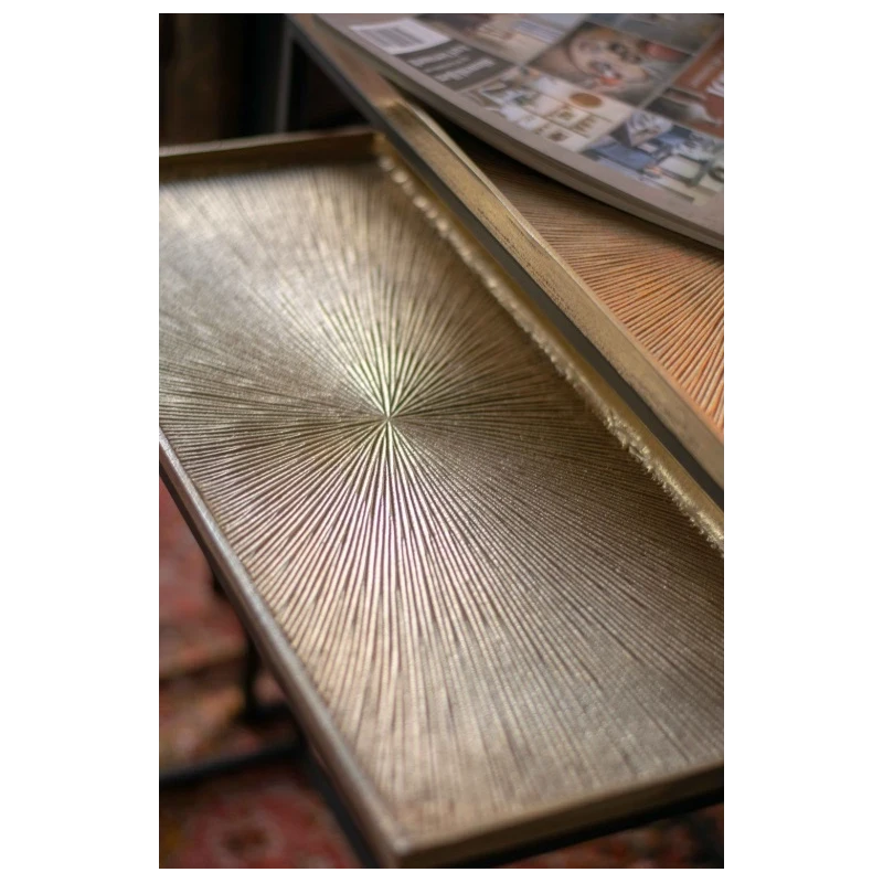 PTMD - Set di 3 Tavolini Daan - Oro / Nero