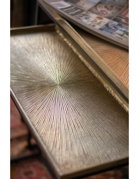 PTMD - Set di 3 Tavolini Daan - Oro / Nero