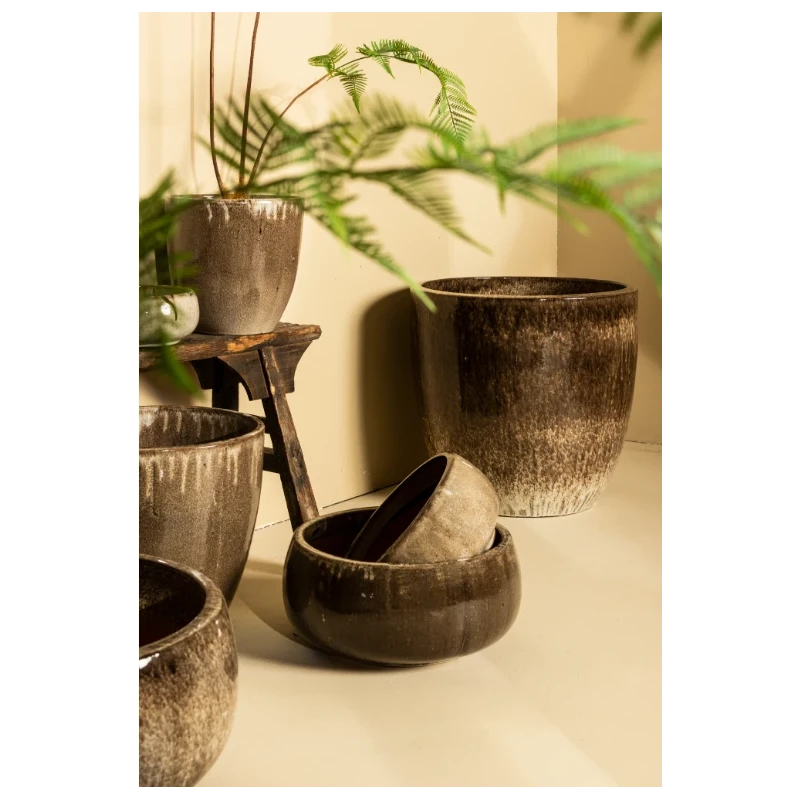 PTMD - Cachepot Aleix - Ceramica Marrone