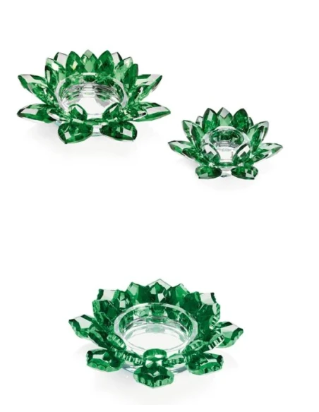 Ottaviani - Candeliere Fiore di Cristallo - Verde