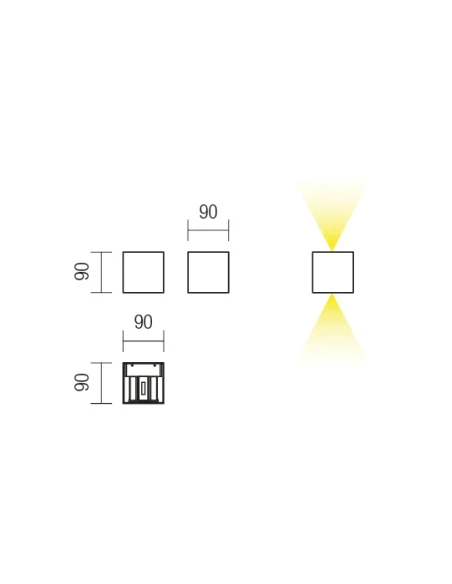 Redo Group - Amplitude Lampada da Parete - Nero