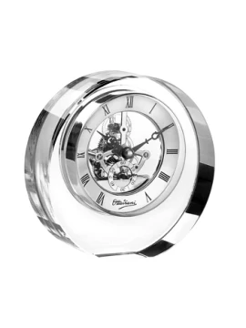 Ottaviani - Round Smooth Crystal Clock - H 13 cm