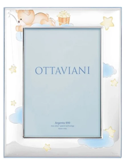 Ottaviani - Starfish Fishing Bear Photo Frame - Silver