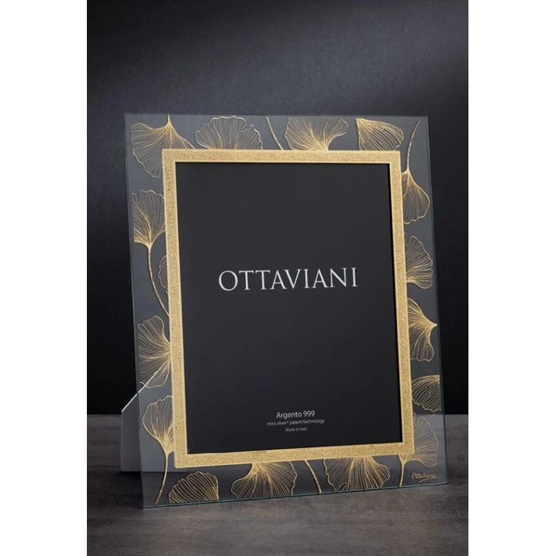 Ottaviani - Soffio Crystal Photo Frame with Gold Leaf