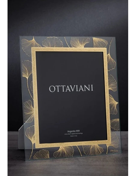 Ottaviani - Soffio Crystal Photo Frame with Gold Leaf