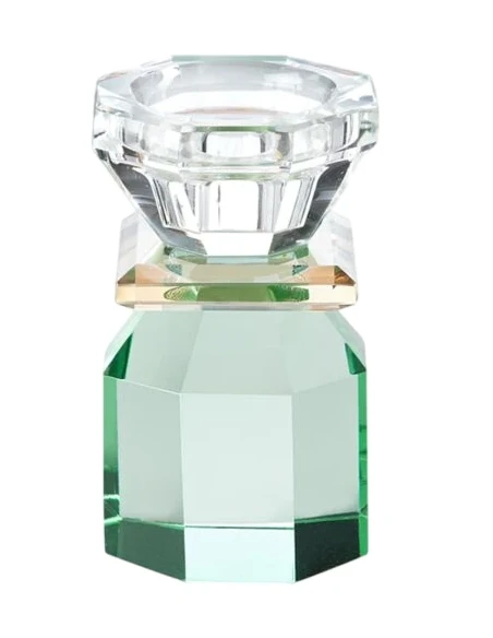 Ottaviani - Colored Crystal Candlestick - Green