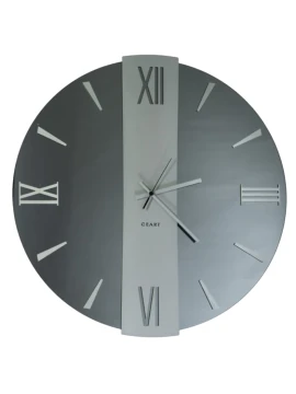 Ceart - Orologio da Parete a Specchio Vega - Nero Fumè / Argento