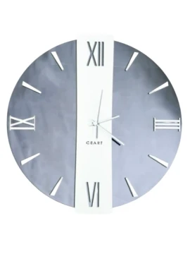 Ceart - Vega Mirror Wall Clock - Smoked Black / White