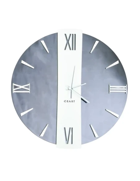 Ceart - Vega Mirror Wall Clock - Smoked Black / White