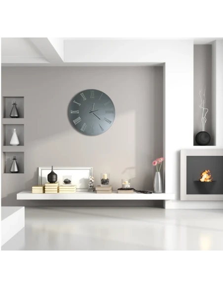 Ceart - Sirio Mirror Wall Clock - Smoked Black / Silver