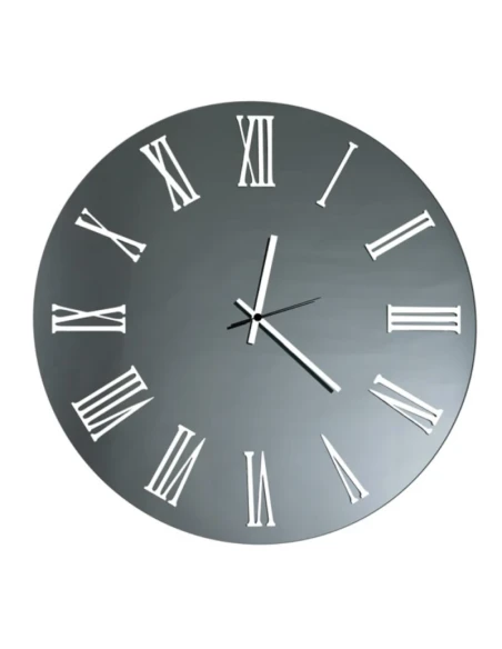 Ceart - Sirio Mirror Wall Clock - Smoked Black / White