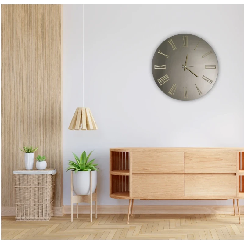 Ceart - Sirio Mirror Wall Clock - Copper/Metallic Gold