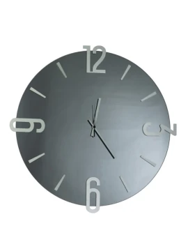 Ceart - Alfa Mirror Wall Clock - Smoked Black / Silver