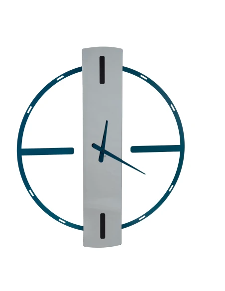 Ceart - Aria Mirror Wall Clock - Petrol Blue