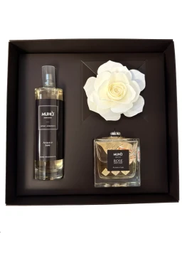 Muhà - Confezione Regalo Diffusore Rosa e Spray Ambienti - Acqua e Sale