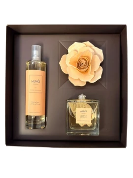 Muhà - Gift Set: "Rose" Diffuser + Room Spray - Vanilla and Pure Amber
