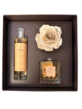 Muhà - Gift Set: "Rose" Diffuser + Room Spray - Dolce Latte