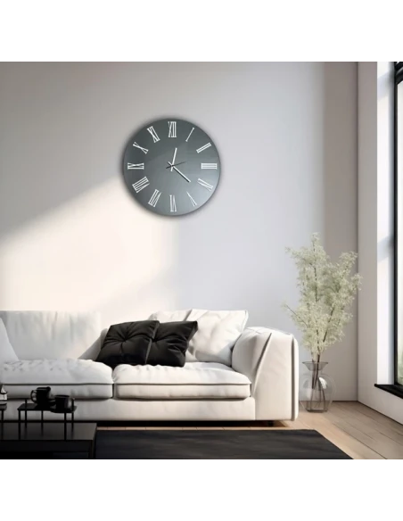 Ceart - Sirio Mirror Wall Clock - Smoked Black / White