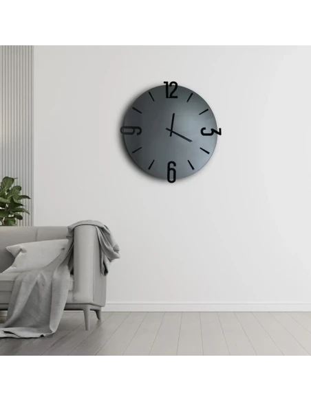 Ceart - Orologio da Parete a Specchio Alfa - Nero Fumè