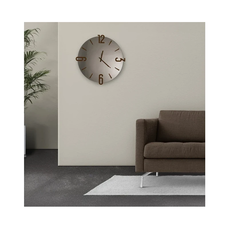 Ceart - Sirio Mirror Wall Clock - Copper/Corten Bronze