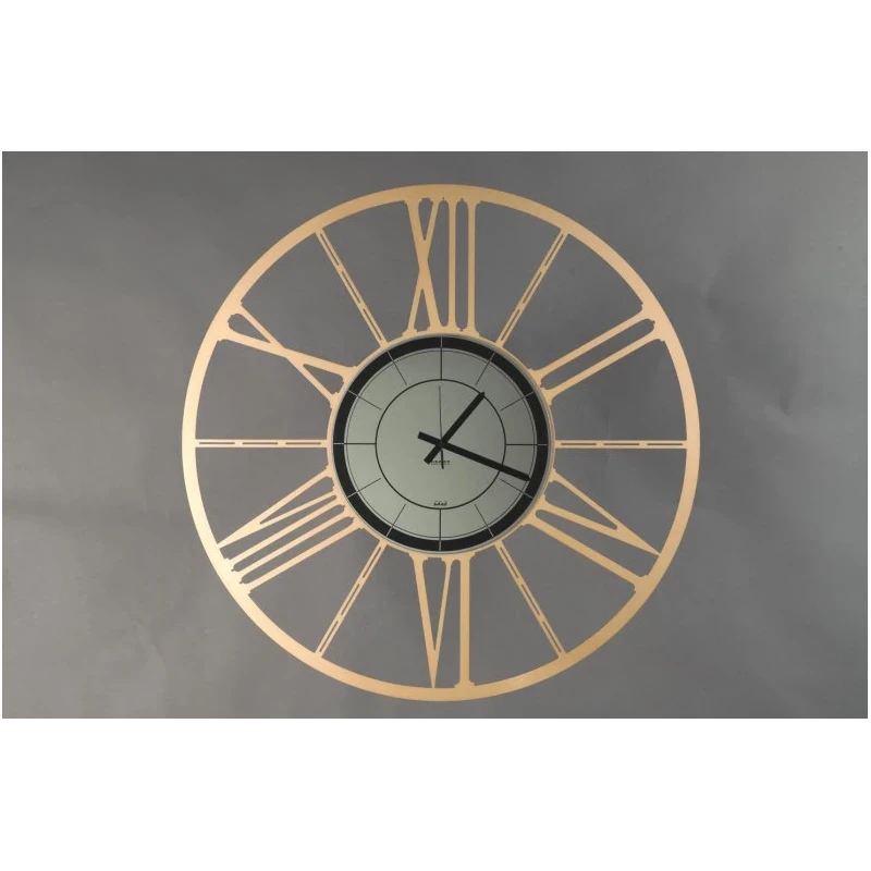 Ceart - Black Edition Wheel Wall Clock - Metallic Gold