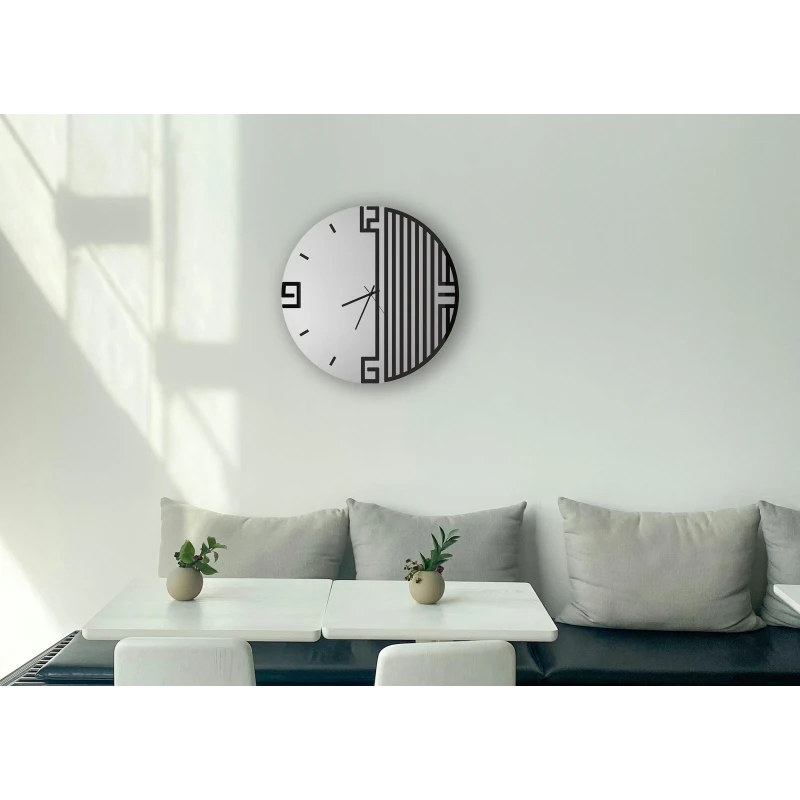 Ceart - Lyra Wall Clock - Black / Smoked Black Mirror